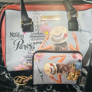 Nikky in Paris by Nicole Lee Themed Women's Bag Set - Multicolor